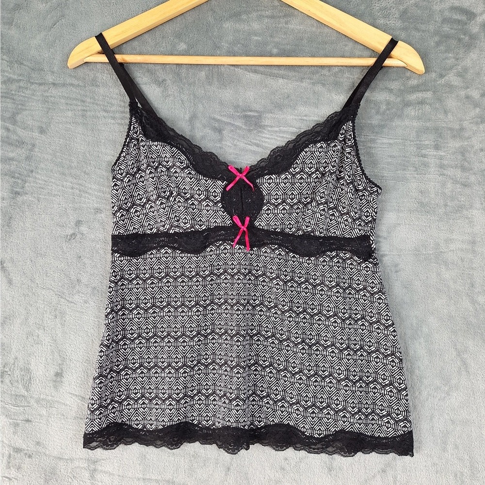 Womens Top Medium Whimsigoth Babydoll Y2K Fairy Grunge Lace Coquette Feminine